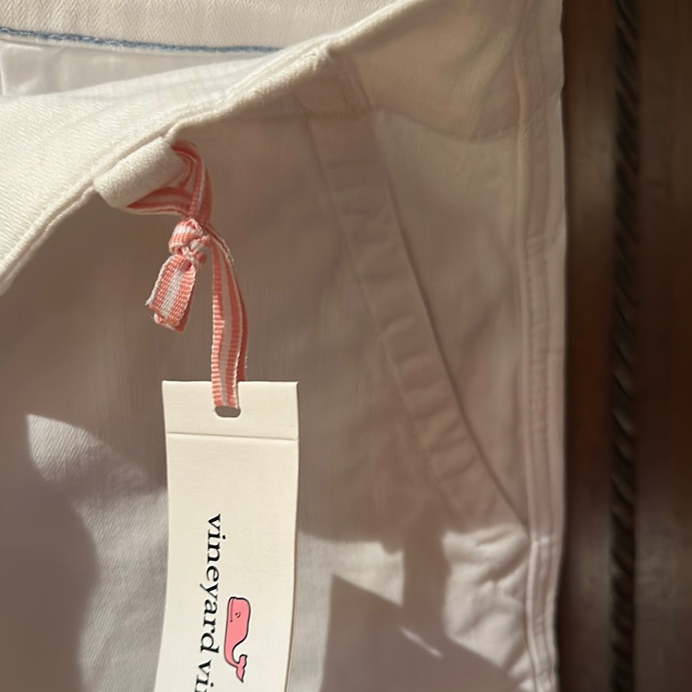 Vineyard Vines  White Herringbone 5” everyday Shorts Classic Style new with tag - Picture 8 of 9